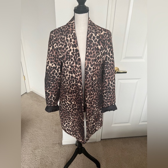 New York & Company Leopard print Peacoat - Picture 2 of 7